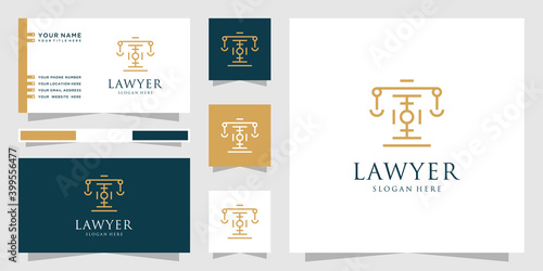 Law logo design and business card