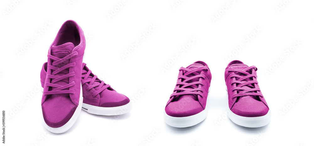 Pair of new sneakers isolated on white background Pair of new sneakers isolated on white background