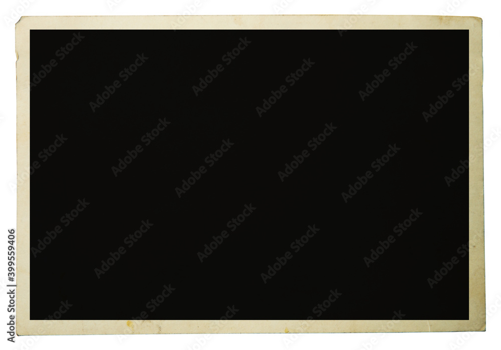 Blank old photo isolated on white Blank old photo isolated on white