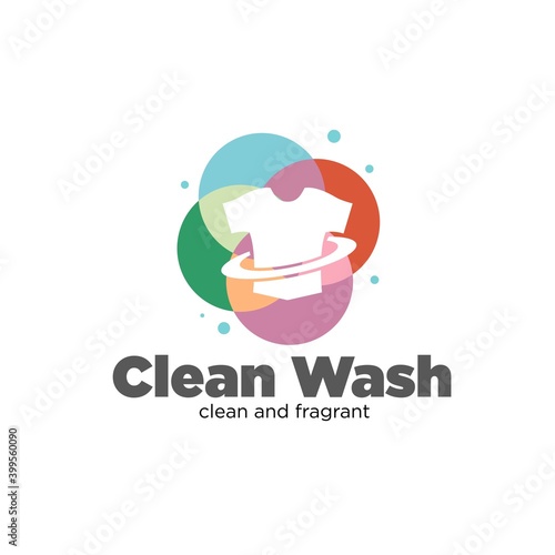 clean wash service fast and dry for laundry logo designs simple modern