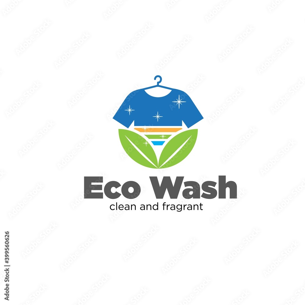 eco wash laundry logo designs simple modern fast and clean service eco wash laundry logo designs simple modern fast and clean service