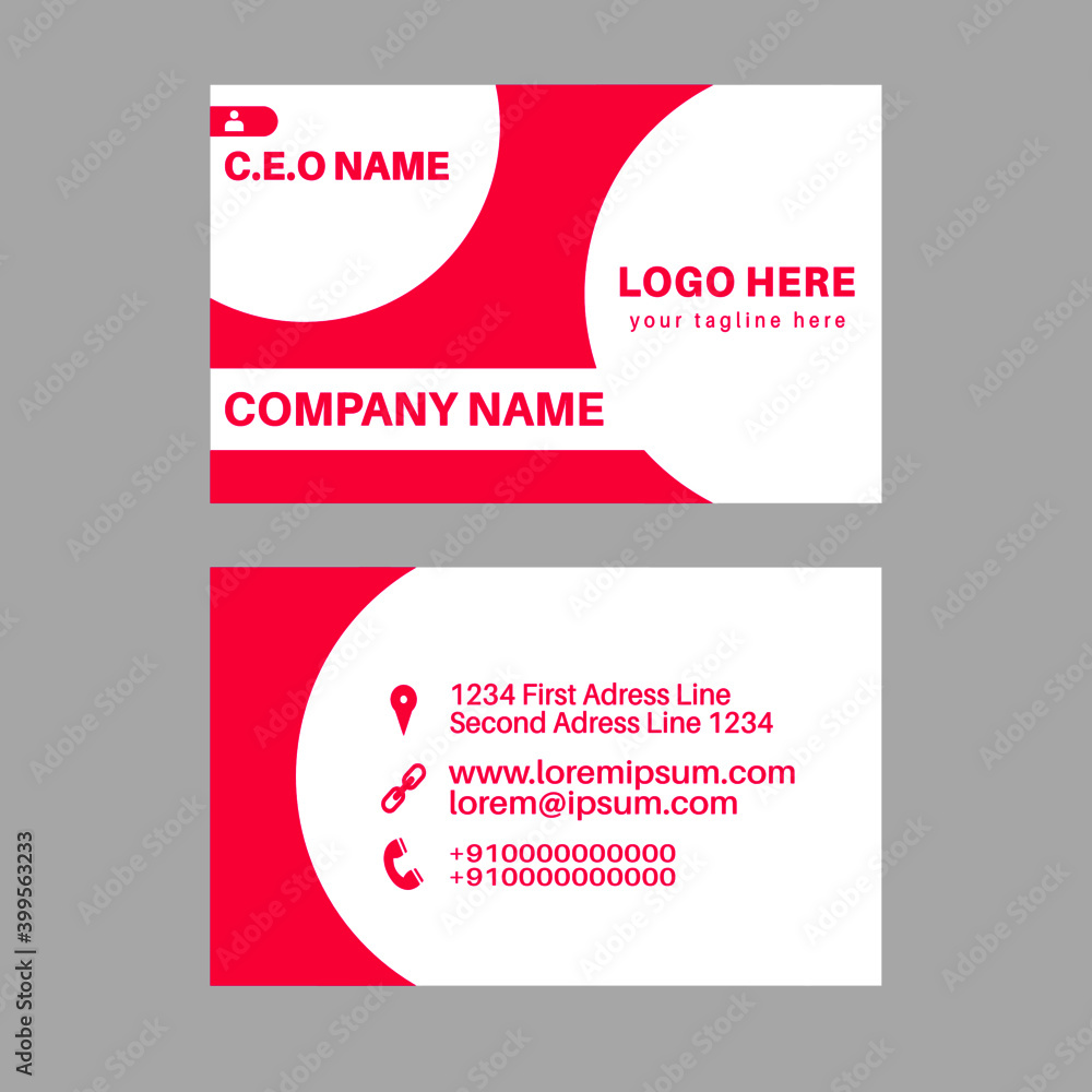 Visiting and business card branding company abstract colourful pattern template.