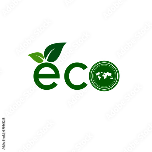 Eco life and environment logo.