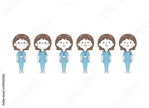 女性：医療：外科医セット