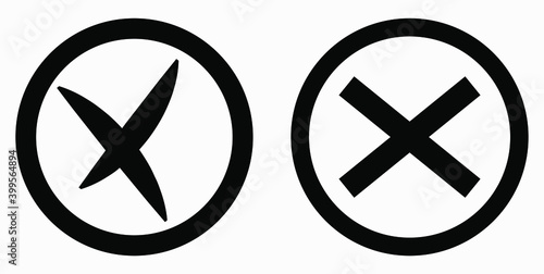 Cancel icon. Prohibition of action. Stop procedure. Cancel download. Vector icon.