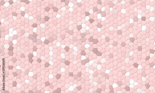  irregular square tile mosaic in pink tones.