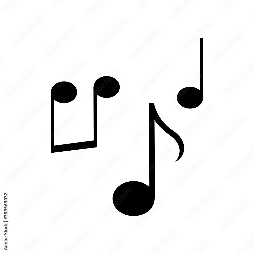 Music notes vector icons, isolated. Vector illustration Music notes vector icons, isolated. Vector illustration