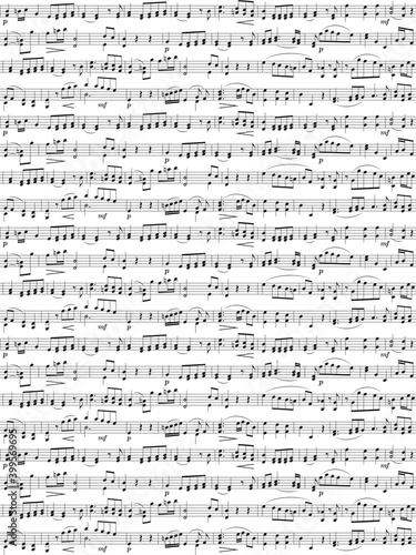 Sheet music seamless background. Seamless vector pattern.