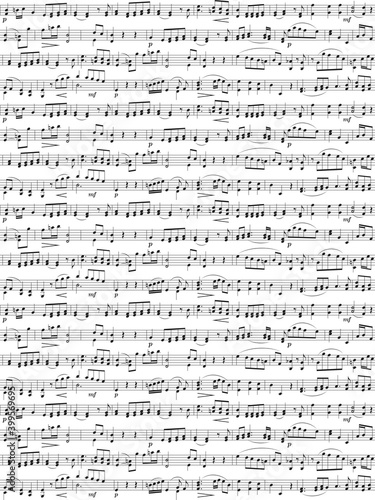 Sheet music seamless background. Seamless vector pattern.