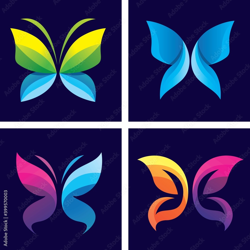 Beauty butterfly logo images