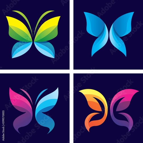 Beauty butterfly logo images
