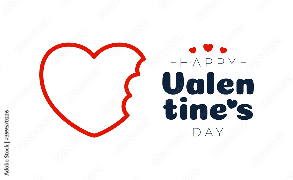 Bitten love valentine day card. Vector Bite Heart, Red Color, Isolated on White Background vector Illustration Bitten love valentine day card. Vector Bite Heart, Red Color, Isolated on White Background vector Illustration