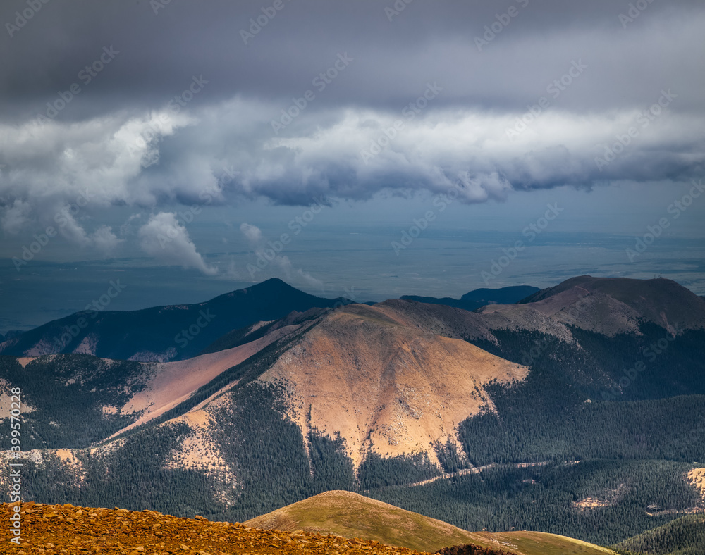 Mountain landscape in Colorado Springs, Colorado. 
