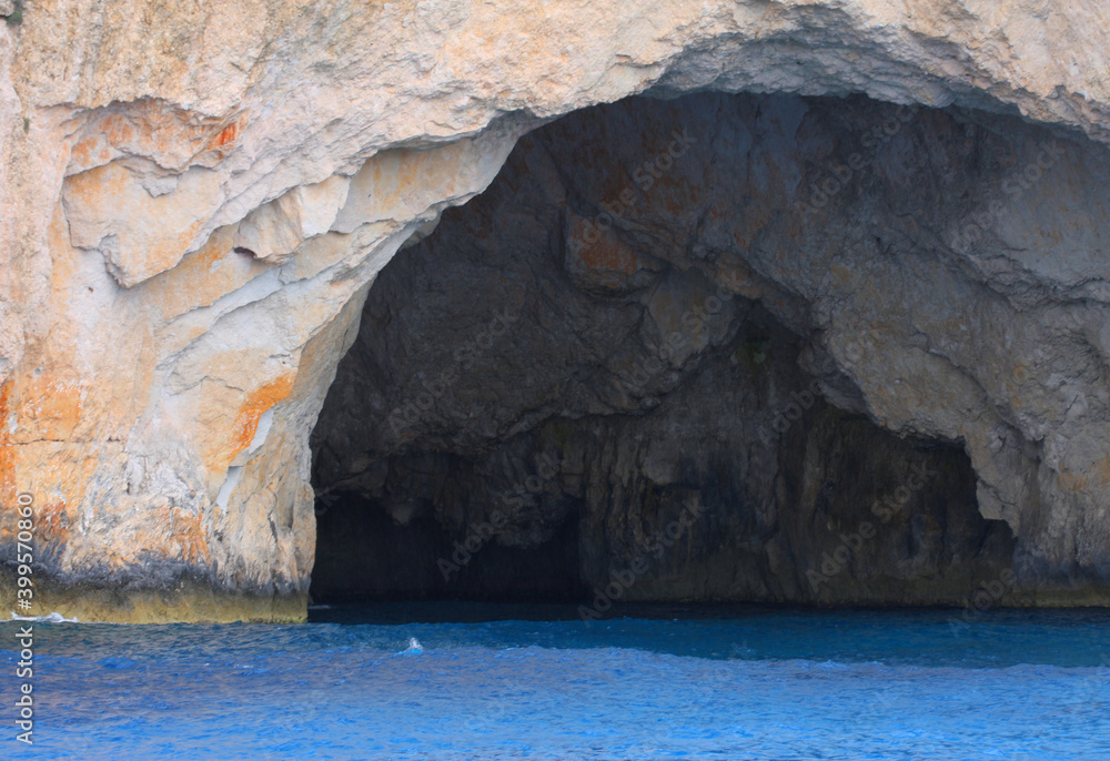 The Blue Caves in Zakynthos, Ionian Islands, Greece