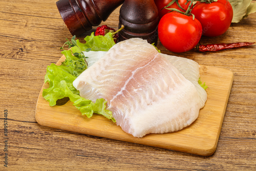 Raw pangasius fillet for cooking Raw pangasius fillet for cooking
