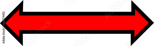 Double red arrow pointing in both directions