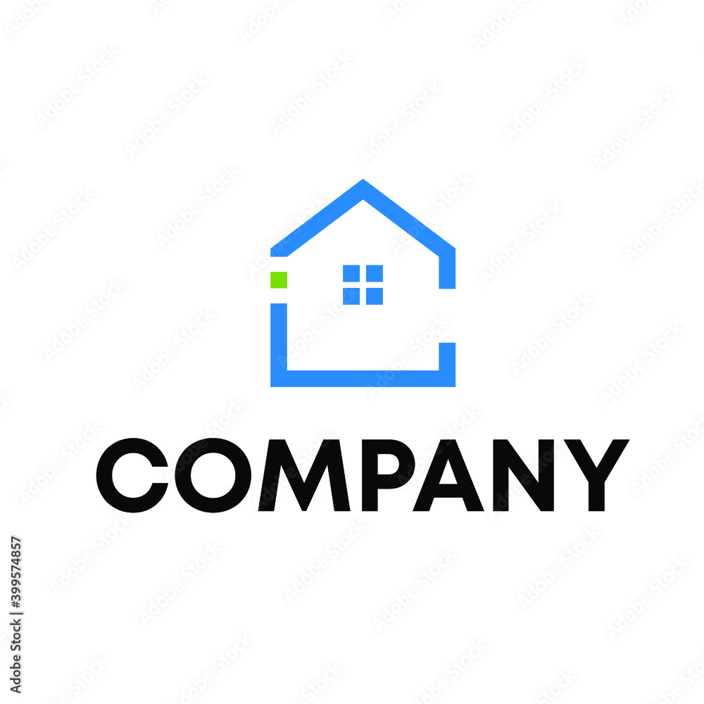 letter C with home logo letter C with home logo