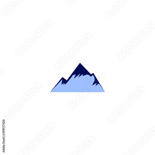 Blue Mountain design isolated on white