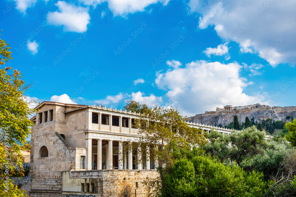Attalos Stoası in Ancient Agora of Athens in Greece