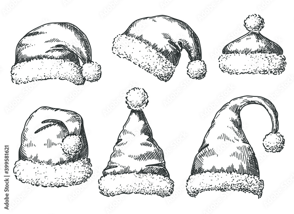 How to draw Christmas cap #Art #Drawing - YouTube