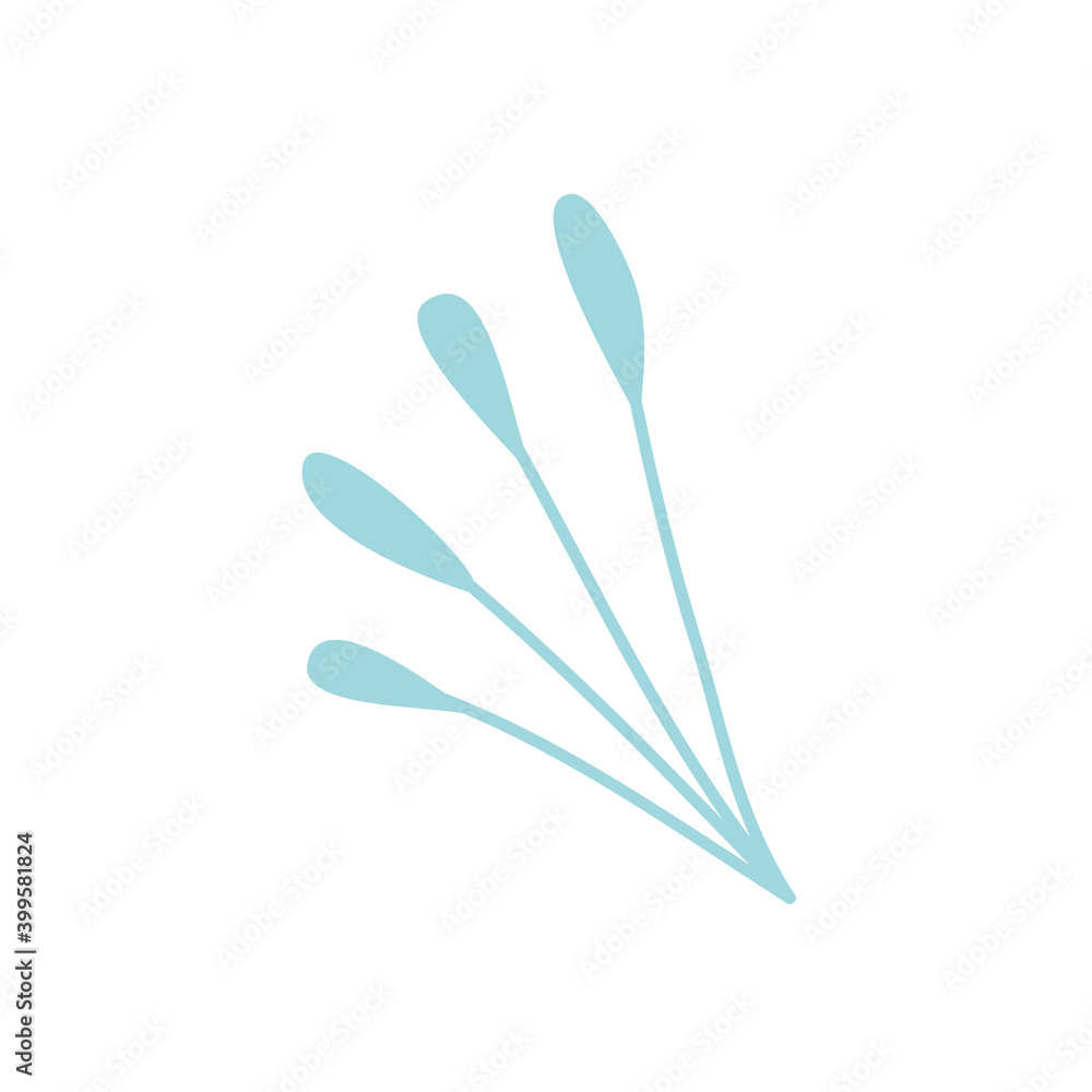 icon of blue leaves, colorful design icon of blue leaves, colorful design