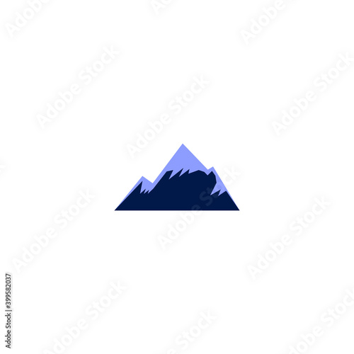 Blue Mountain Peak  isolated on white