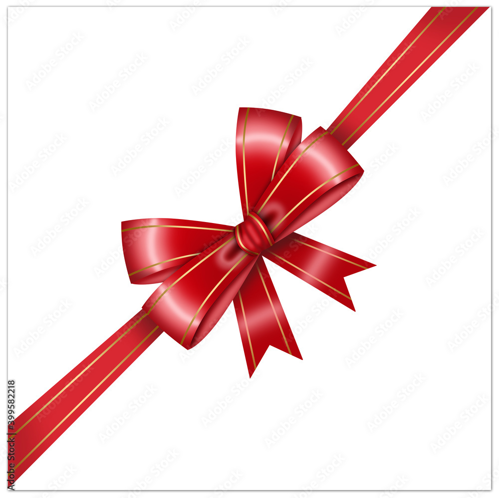 Decorative red ribbon isolated on white background.3d illustration. Decorative red ribbon isolated on white background.3d illustration.