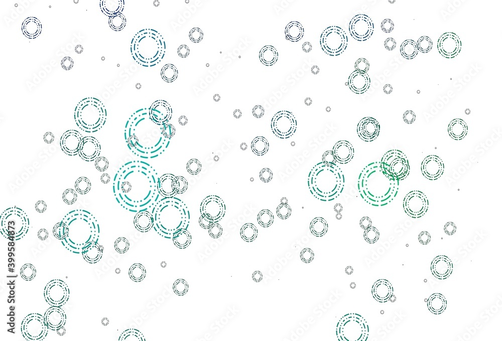 Light Blue, Green vector background with bubbles. Light Blue, Green vector background with bubbles.