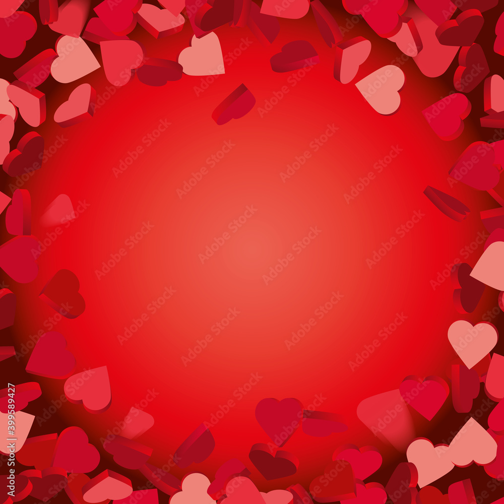Red little Hearts love background - Design for valentines day and love 
