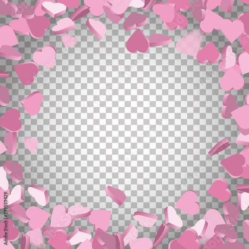 Pink little Hearts love background - Design for valentines day and love transparent  © Orkidia