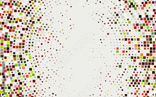 Light Green, Red vector layout with lines, rectangles.