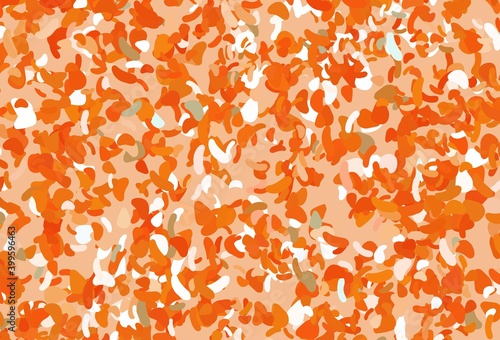 Light Orange vector backdrop with abstract shapes.