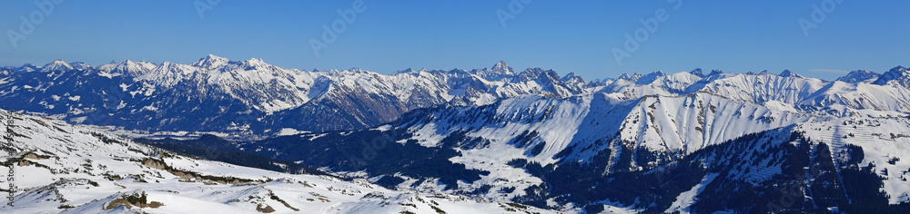 Ifen - Panorama - Winter - Walsertal - Berge - Alpen