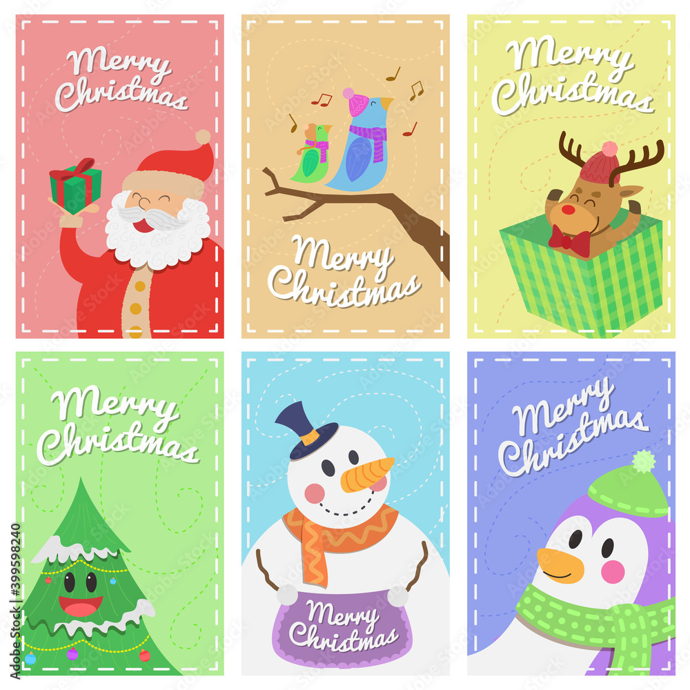 Cute christmas vertical banner ig stories hand drawn flat cartoon collection Cute christmas vertical banner ig stories hand drawn flat cartoon collection