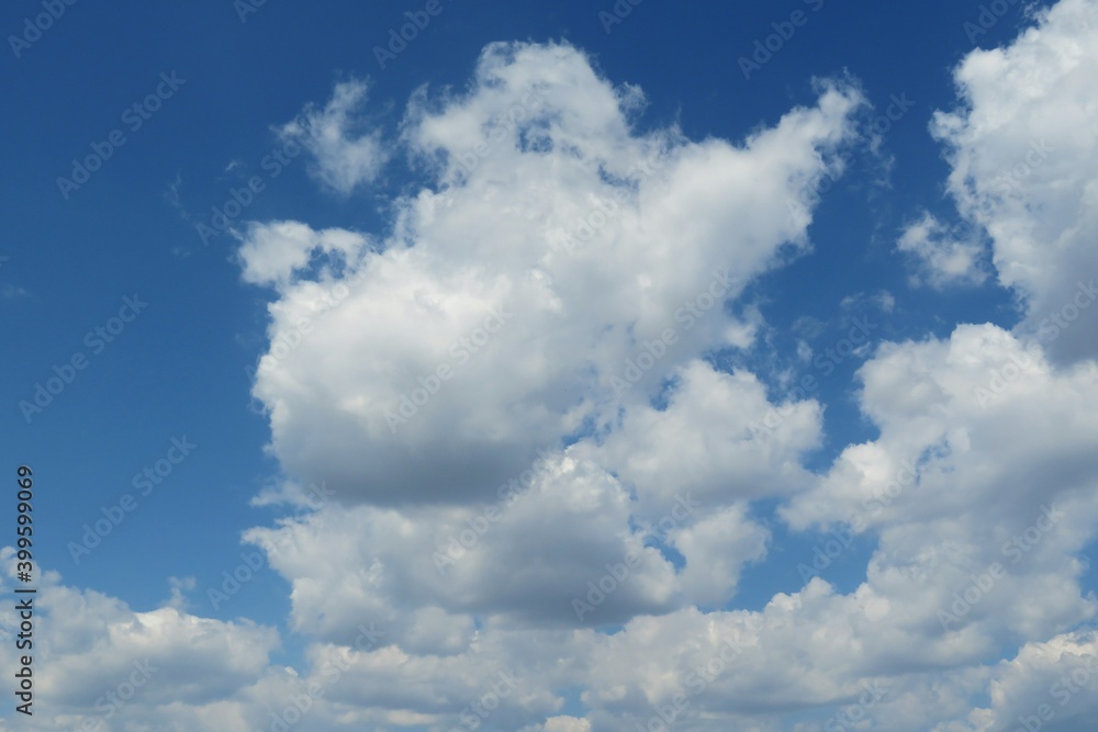 Beautiful cloudscape in blue sky, natural background Beautiful cloudscape in blue sky, natural background