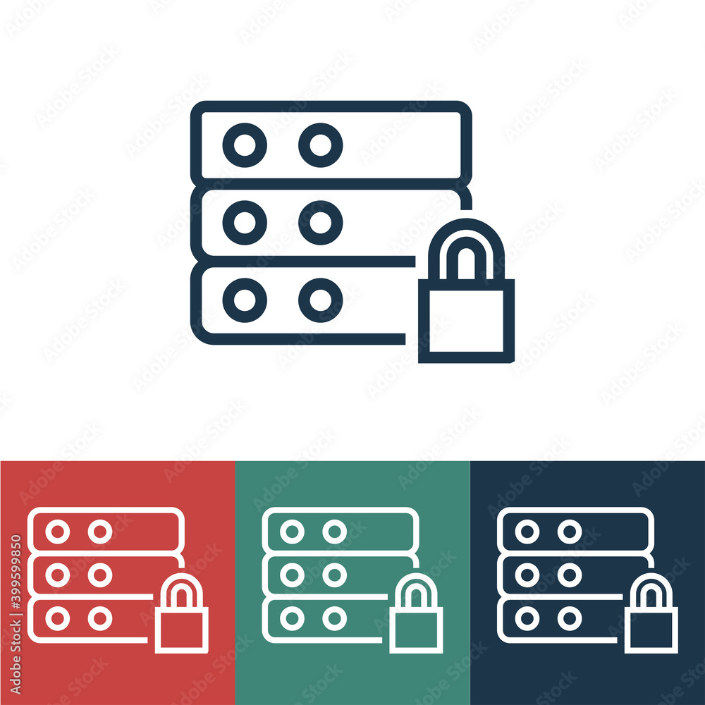 Linear vector icon with closed bank vault Linear vector icon with closed bank vault