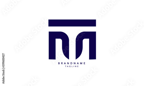 Alphabet letters Initials Monogram logo TM, MT, T and M