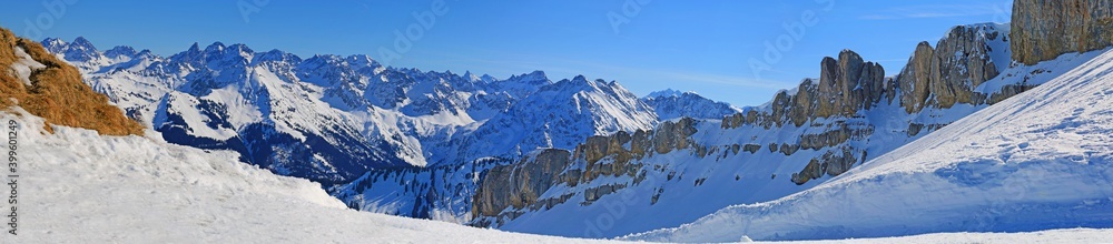 Ifen - Walsertal - Winter - Panorama - Alpen