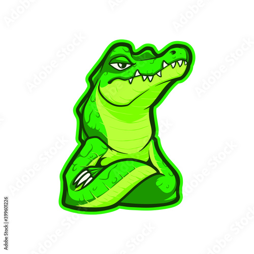illustration character crocodile with cartoon style