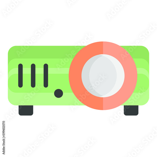 projector flat icon, school and education icon