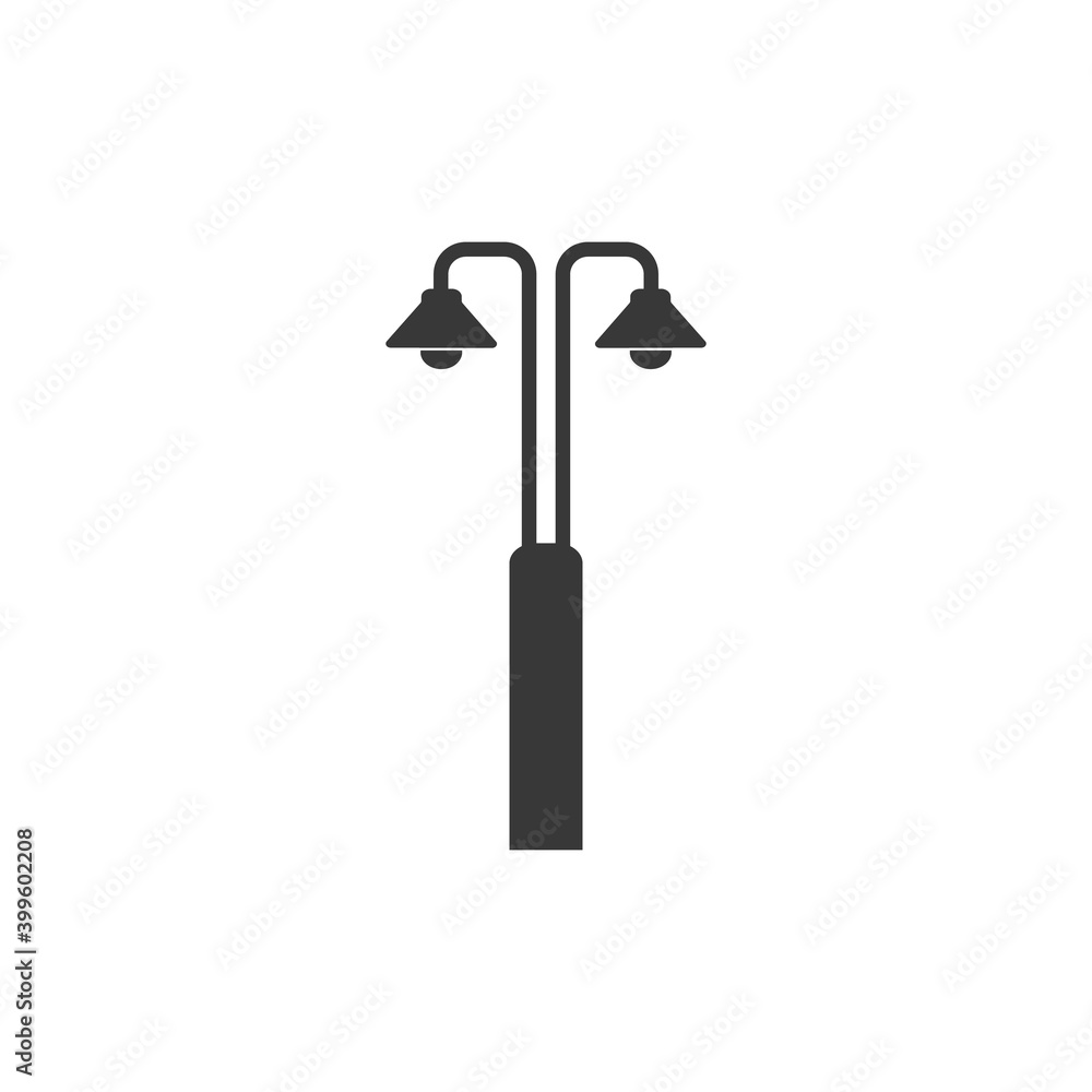Street lamp icon in modern flat style. Vector Street lamp icon in modern flat style. Vector