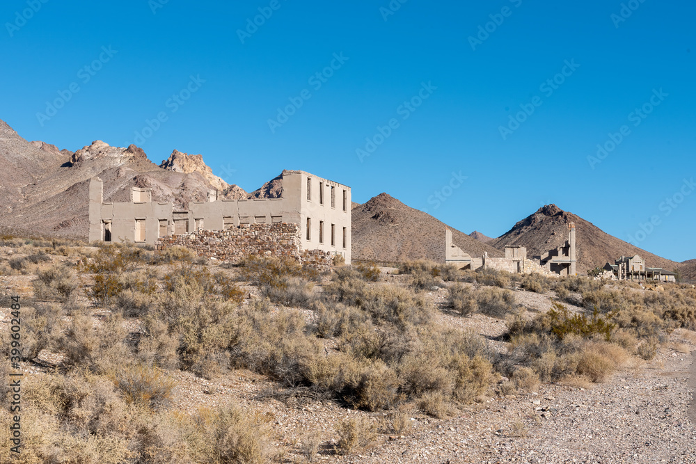 
Ruins in the Ghost Town of Rhyolite, Nevada
