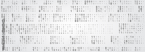 Abstract technology binary code. Random numbers 0 and 1 matrix style. Futuristic computer code vector background. Big Data concept.