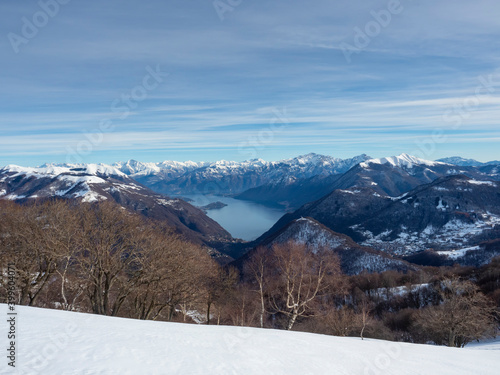 Winter landscape of Lake Como