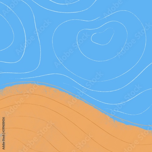 Abstract background summer sea night waves