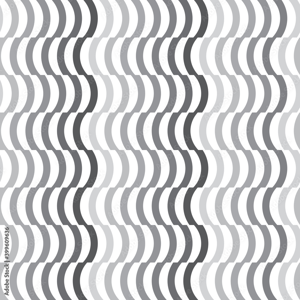 Seamless abstract wavy background in grey.