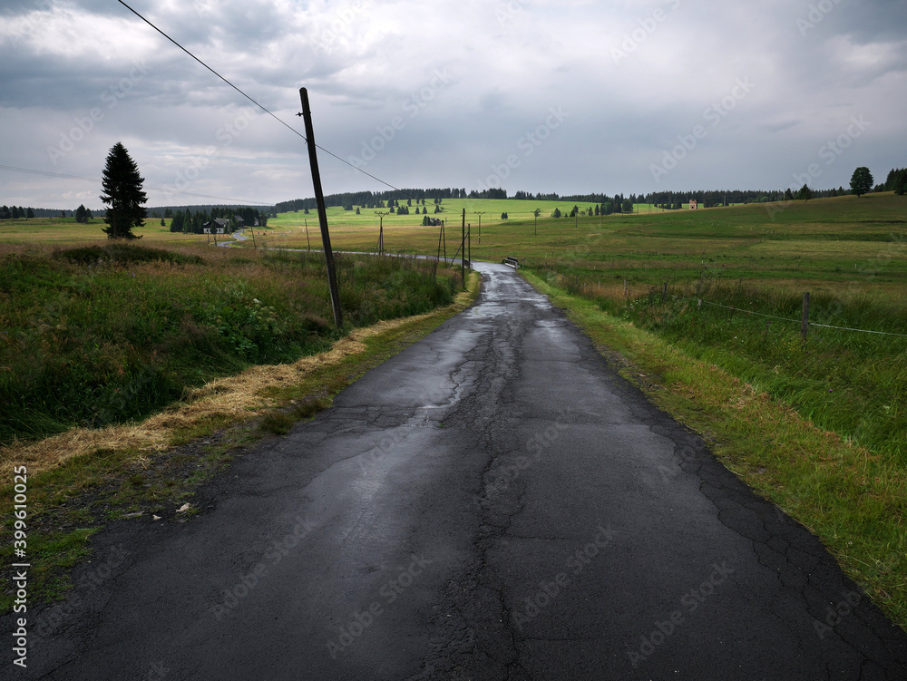 Road in the Ore Mountains in the west of the Czech Republic Road in the Ore Mountains in the west of the Czech Republic