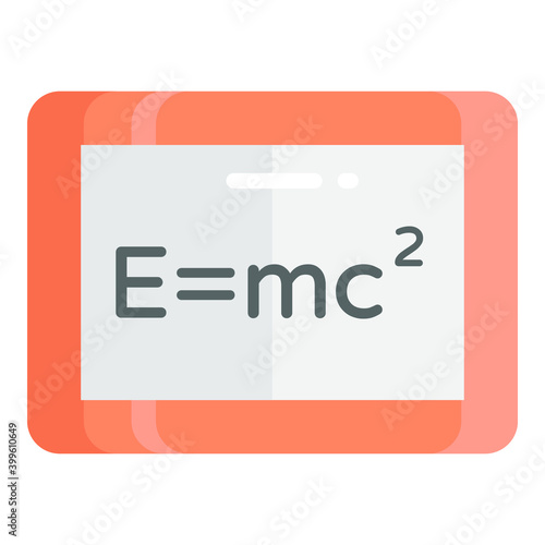 formula board flat icon, school and education icon	