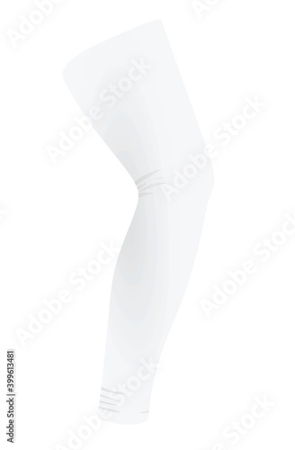 White  leg support. vector illustration