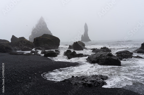 Vik Reynisfjara black sand beach in Iceland